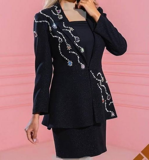 قیمت خرید کت و دامن مجلسی کار شده